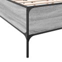 VidaXL Rama łóżka, szary dąb sonoma, 160x200cm materiał drewnopochodny