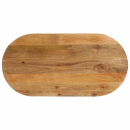 VidaXL Blat stołu, 120x50x2,5 cm, owalny, lite drewno mango