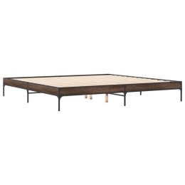 Rama łóżka, brązowy dąb, 200x200 cm, materiał drewnopochodny Lumarko!