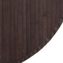 VidaXL Dywan okrągły, ciemnobrązowy, 80 cm, bambusowy