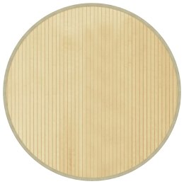 VidaXL Dywan okrągły, jasny naturalny, 80 cm, bambusowy