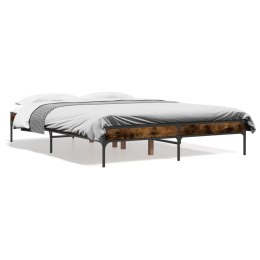 VidaXL Rama łóżka, przydymiony dąb, 120x200 cm