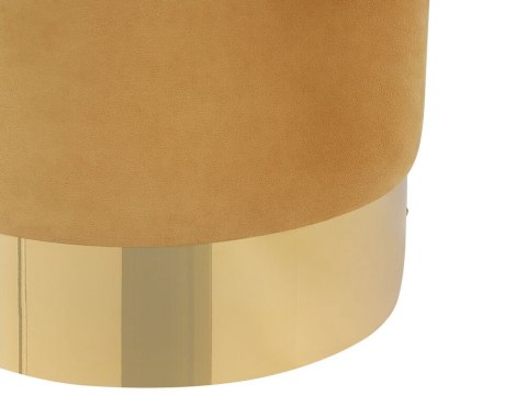 Puf welurowy ⌀ 39 cm zółty SOPHIA