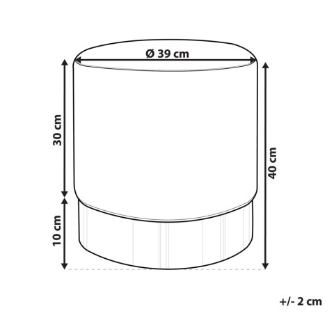 Puf welurowy ⌀ 39 cm zółty SOPHIA