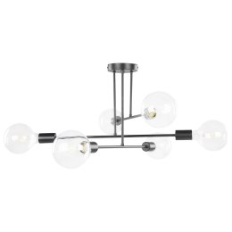 Lampa sufitowa 6-punktowa metalowa czarna KIDANE