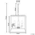 Lampa wisząca 4-punktowa metalowa czarna WANCHET Lumarko!