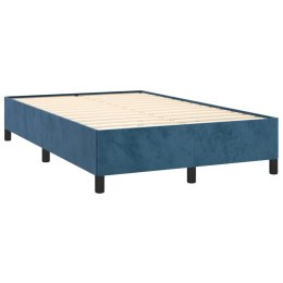 VidaXL Rama łóżka, ciemnoniebieska, 120x190 cm, aksamit