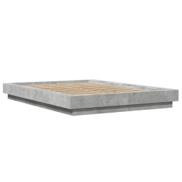 VidaXL Rama łóżka, szarość betonu, 140x200 cm, materiał drewnopochodny