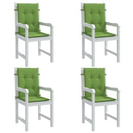 VidaXL Poduszki na krzesła z niskim oparciem, 4 szt., zielony melanż