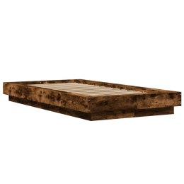 VidaXL Rama łóżka, przydymiony dąb, 75x190 cm, materiał drewnopochodny