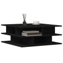 Stolik kawowy, czarny, 70x70x29 cm, materiał drewnopochodny Lumarko!