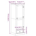 VidaXL Szafa Corona, 55x52x170 cm, lite drewno sosnowe