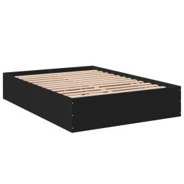 VidaXL Rama łóżka, czarna, 120x200 cm, materiał drewnopochodny