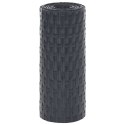 VidaXL Parawany balkonowe, 10 szt., antracytowe, 255x19 cm, rattan PE