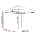 VidaXL Składany namiot imprezowy typu pop-up, brązowy, 292x292x315 cm