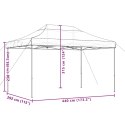 Składany namiot imprezowy typu pop-up, brązowy, 440x292x315 cm Lumarko!
