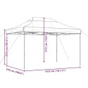 VidaXL Składany namiot imprezowy typu pop-up, taupe, 410x279x315 cm