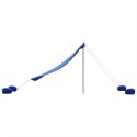 VidaXL Zadaszenie na plażę, z obciążnikami, niebieskie, 214x236 cm