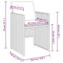 VidaXL 17-cz. zestaw mebli ogrodowych z poduszkami, czarny, rattan PE