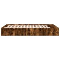 VidaXL Rama łóżka, przydymiony dąb, 150x200cm, materiał drewnopochodny