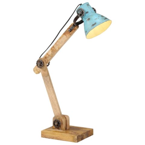 VidaXL Lampa stołowa, 25 W, postarzany niebieski, 23x18x96 cm, E27