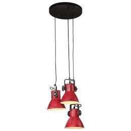 VidaXL Lampa sufitowa, 25 W, postarzany czerwony, 30x30x100 cm, E27