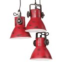 Lampa sufitowa, 25 W, postarzany czerwony, 30x30x100 cm, E27 Lumarko!