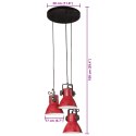 Lampa sufitowa, 25 W, postarzany czerwony, 30x30x100 cm, E27 Lumarko!