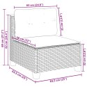 VidaXL 11-cz. zestaw mebli ogrodowych z poduszkami, szary rattan PE