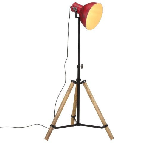 VidaXL Lampa stojąca, 25 W, postarzany czerwony, 75x75x90-150 cm, E27