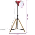 VidaXL Lampa stojąca, 25 W, postarzany czerwony, 75x75x90-150 cm, E27
