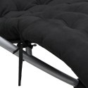 VidaXL Geometryczny leżak z poduszką, czarno-szary, stalowy