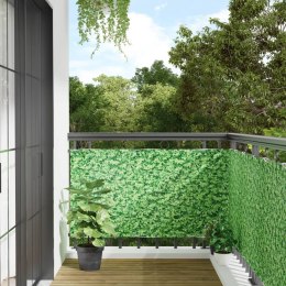 Osłona na ogrodzenie, wzór roślin, zielona, 300x75 m, PVC Lumarko!