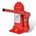 VidaXL Podnośnik hydrauliczny, butelkowy, 5 ton, czerwony