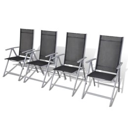 Składane krzesła ogrodowe, 4 szt., aluminium Lumarko!