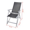 Składane krzesła ogrodowe, 4 szt., aluminium Lumarko!