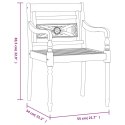 VidaXL 9-cz. zestaw mebli ogrodowych, lite drewno tekowe