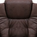 Masujące krzesło biurowe, ciemny brąz, sztuczna skóra zamszowa Lumarko!