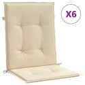 Poduszki na krzesła ogrodowe, 6 szt., beżowe, 100x50x3 cm Lumarko!