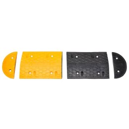 VidaXL Próg zwalniający, żółto-czarny, 420x32,5x4 cm, gumowy