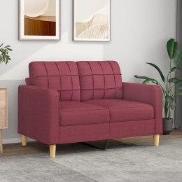 Sofa 2-osobowa, winna czerwień, 120 cm, tapicerowana tkaniną Lumarko!