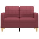 Sofa 2-osobowa, winna czerwień, 120 cm, tapicerowana tkaniną Lumarko!