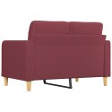 Sofa 2-osobowa, winna czerwień, 120 cm, tapicerowana tkaniną Lumarko!