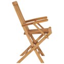 Krzesła ogrodowe z czerwonymi poduszkami, 4 szt., drewno tekowe Lumarko!