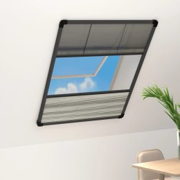Plisowana moskitiera okienna z roletą, aluminium, 60x80 cm Lumarko!