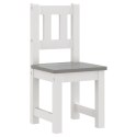 4-częściowy zestaw dziecięcy, stolik i krzesła, biało-szare, MDF Lumarko!
