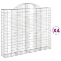 VidaXL Kosze gabionowe, 4 szt, 200x30x160/180 cm, galwanizowane żelazo