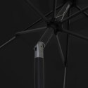 Parasol ogrodowy z LED i aluminiowym słupkiem, 300 cm, czarny Lumarko!