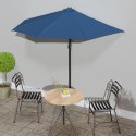 Półparasol balkonowy, aluminium, niebieski, 270x144x222 cm Lumarko!