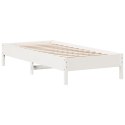 Rama łóżka, biała, 90 x 200 cm, lite drewno sosnowe Lumarko!